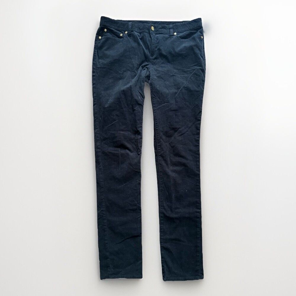 Tory Burch Black Pants Size 32 Skinny Leg 5 Pocket Corduroy